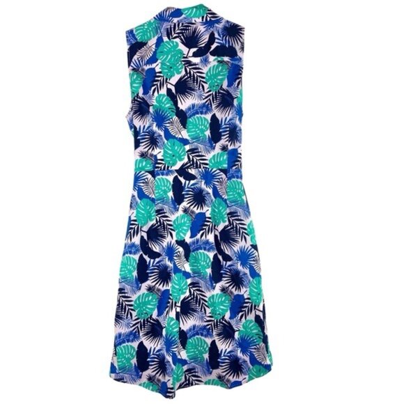 Untuckit Floral Palm Print Button Front Wrap Kenzie Dress - Picture 6 of 7